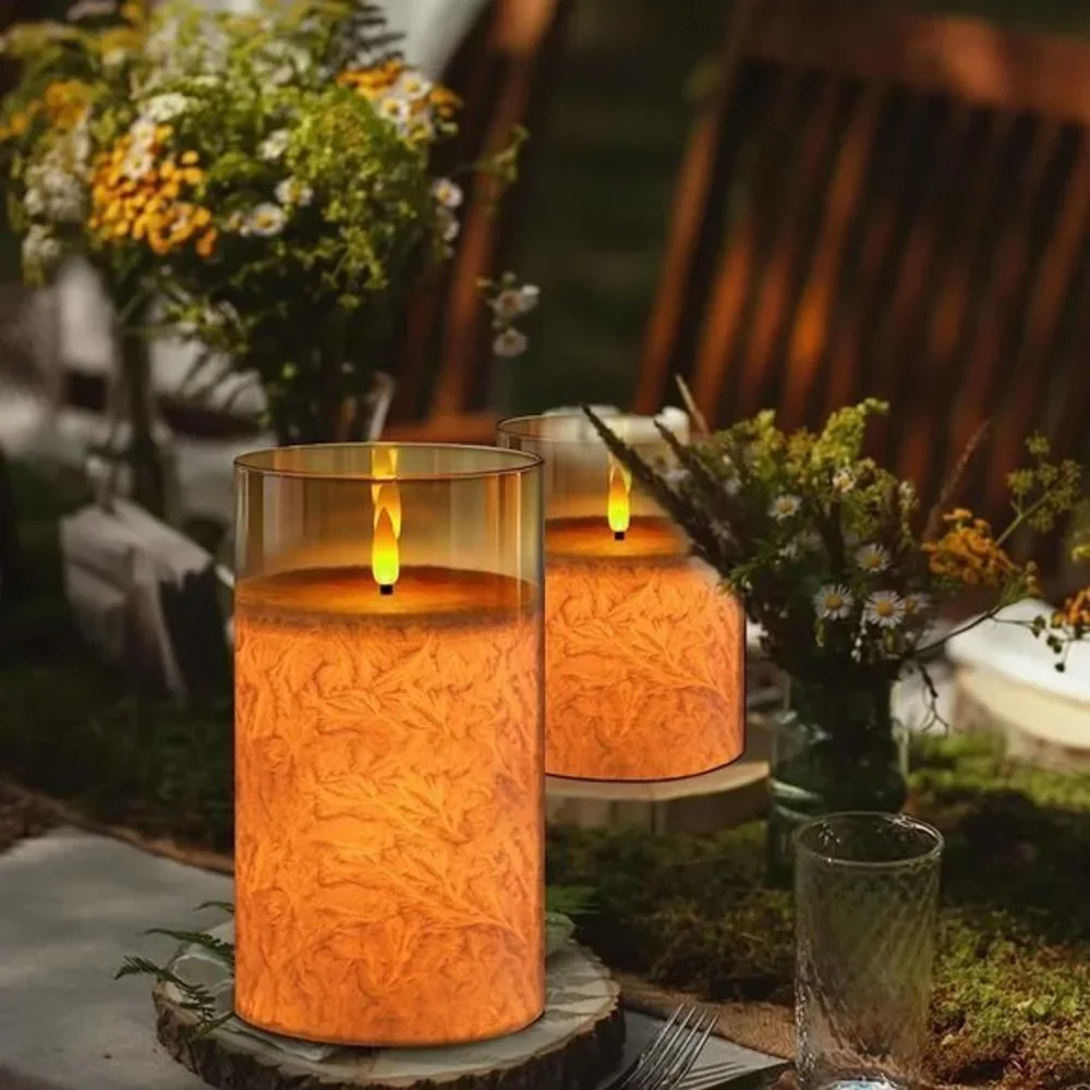 Flameless Battery Operated Candles with‎ Timer Remote